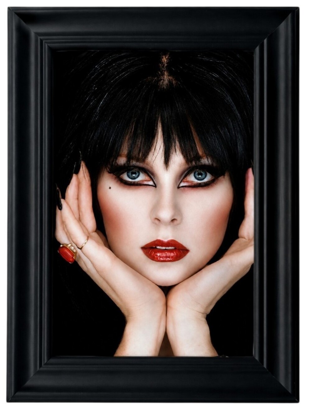 Elvira Horror Queen Cult Classic Gothic Punk Rock 80s 90s framed print Pin Up